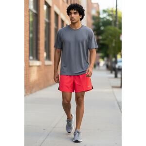 Nike Men's Challenger Dri Fit Pink Black Shorts brief lining XXL NWOT